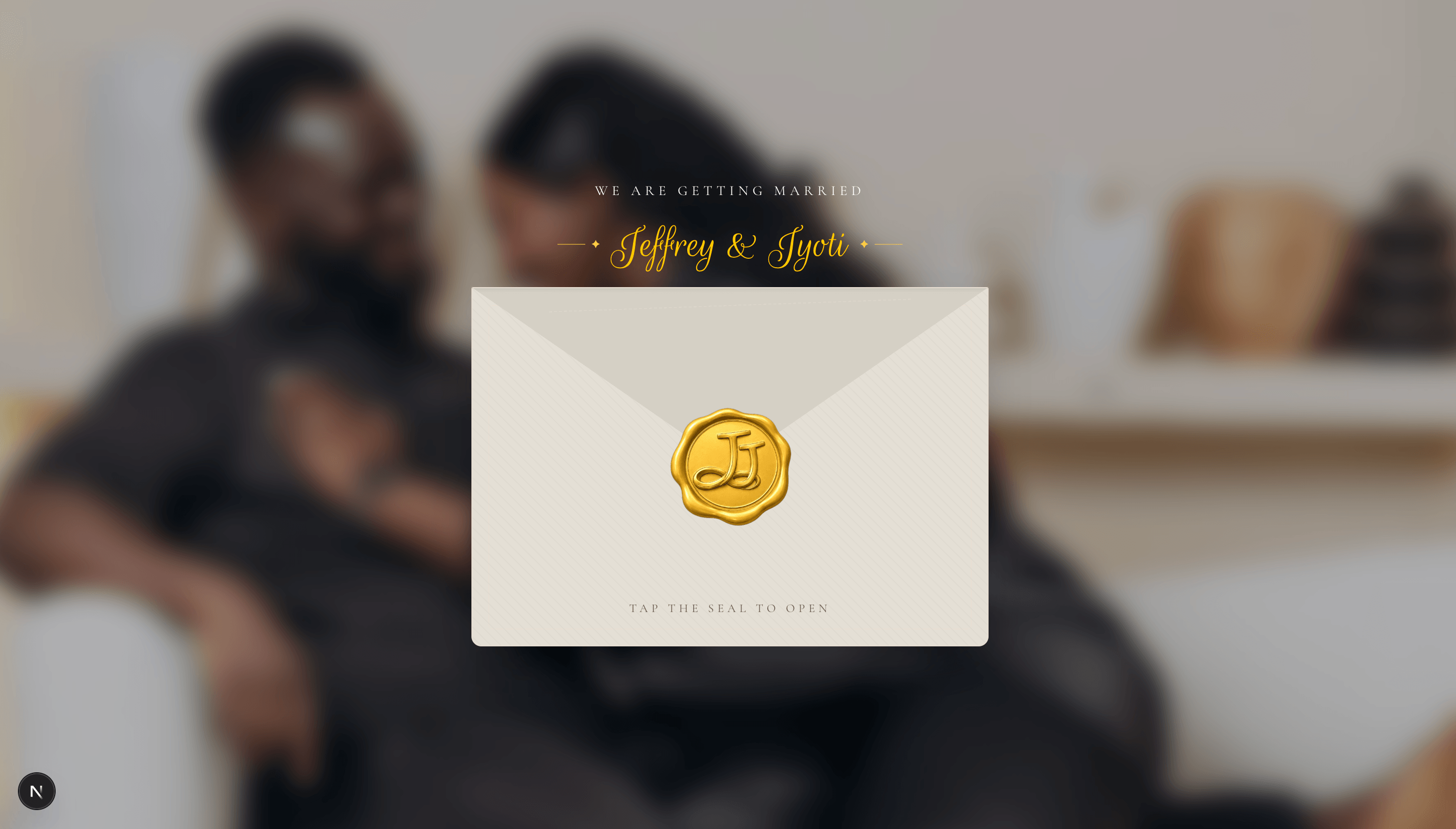 Jeffrey and Jyoti: Wedding · Engagement, website designed and built by Created by Torsu