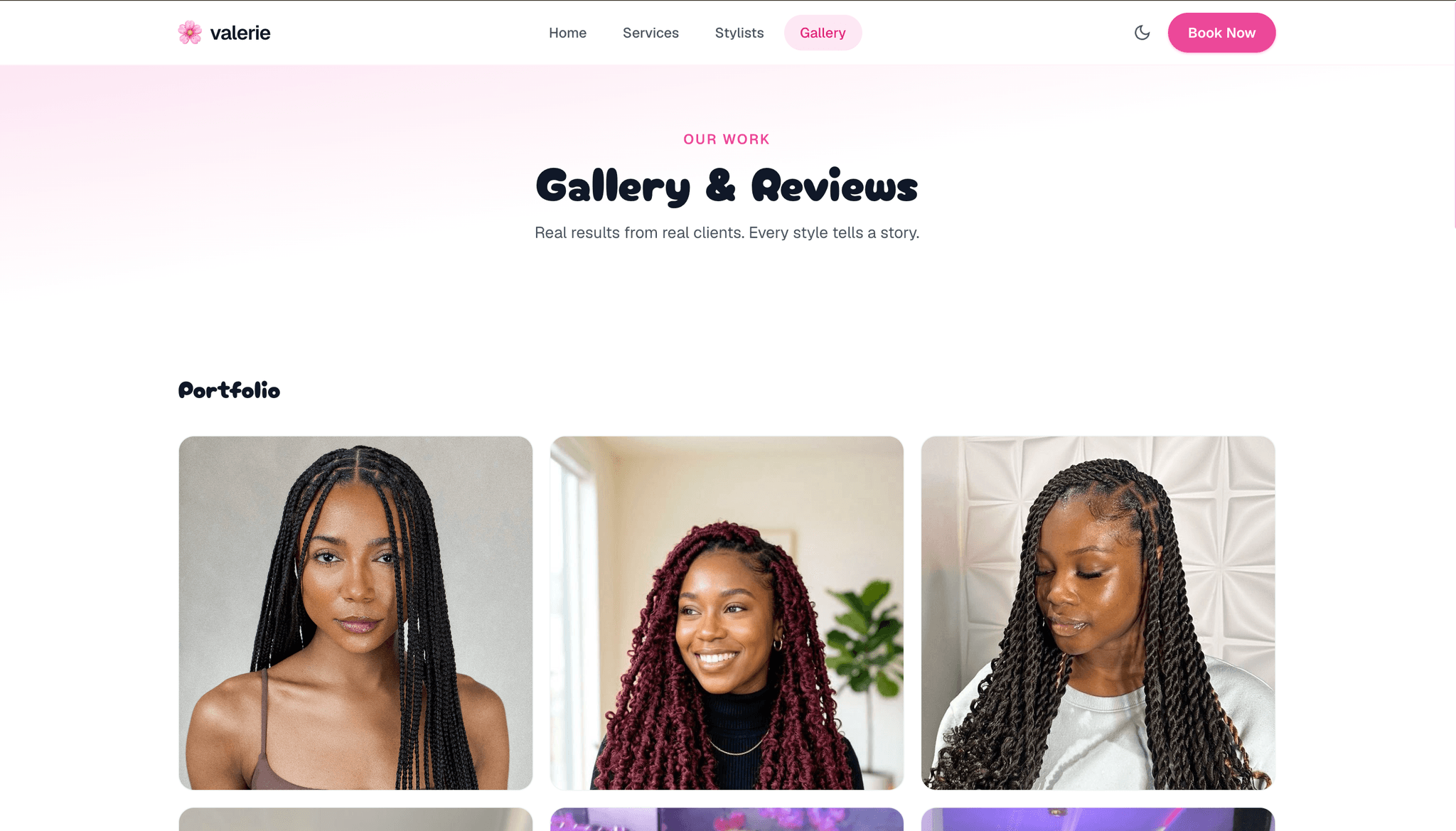 Valerie's Braid Shop.: Business · E-commerce, website designed and built by Created by Torsu